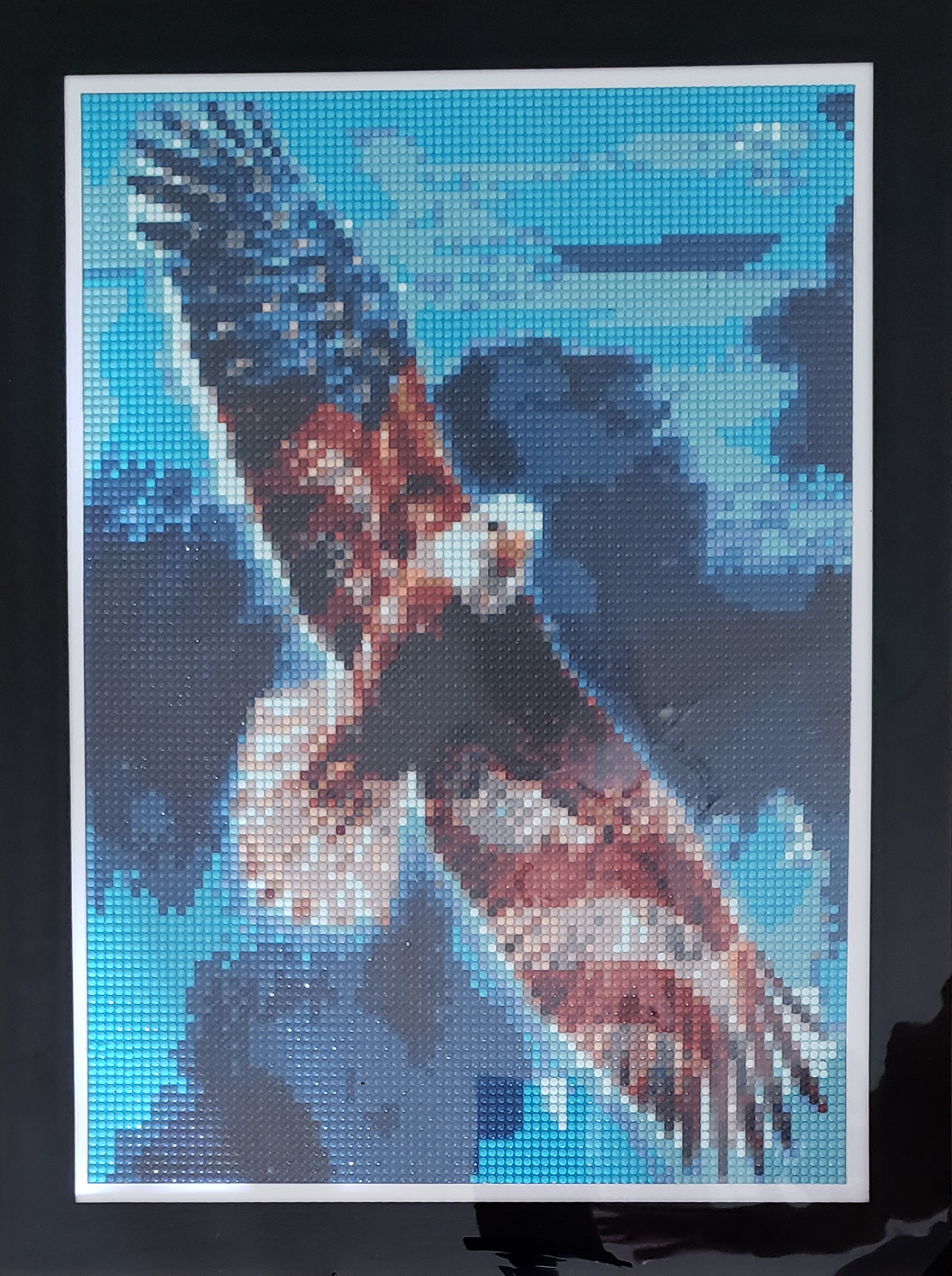 American Patriotic Eagle Flag Completed Diamond Art